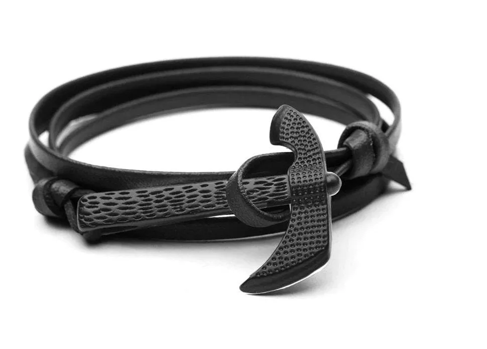 Viking Axe Leather Bracelet