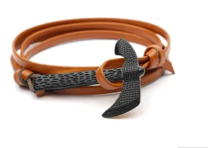 Viking Axe Leather Bracelet