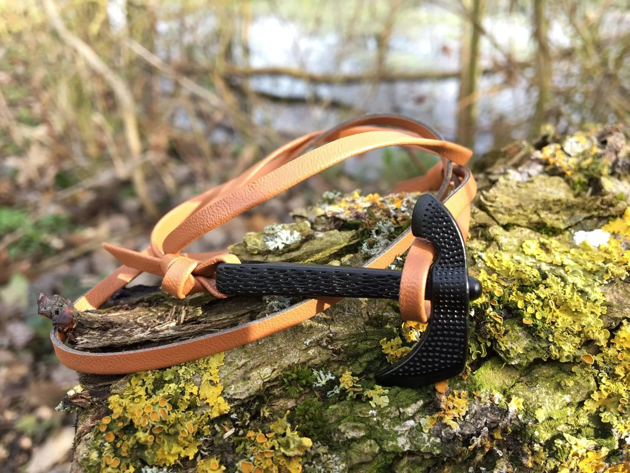 Viking Axe Leather Bracelet