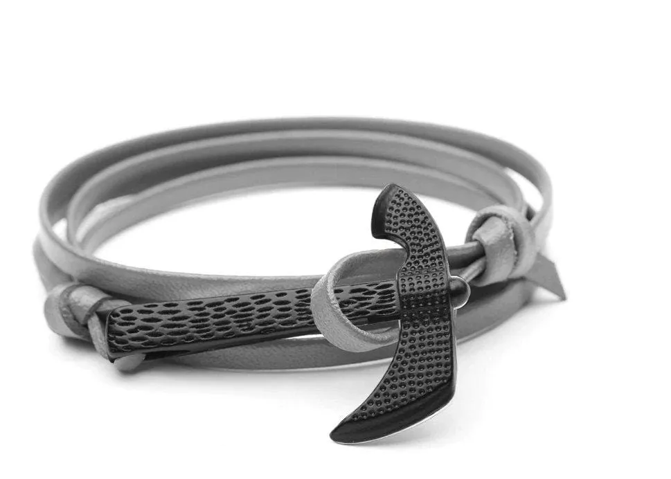 Viking Axe Leather Bracelet