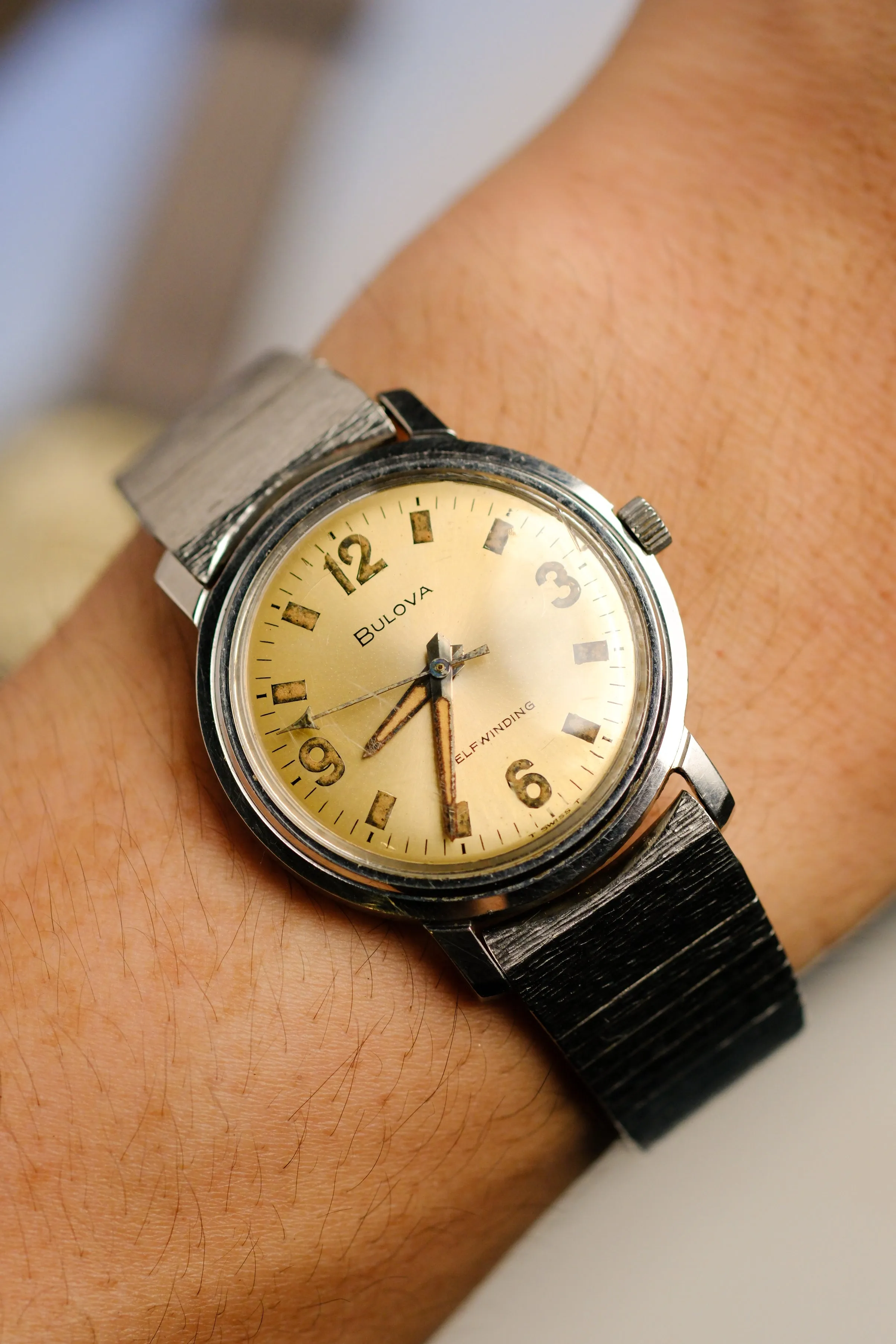 Vintage Bulova Jet Clipper Watch 'Explorer Dial' 1965