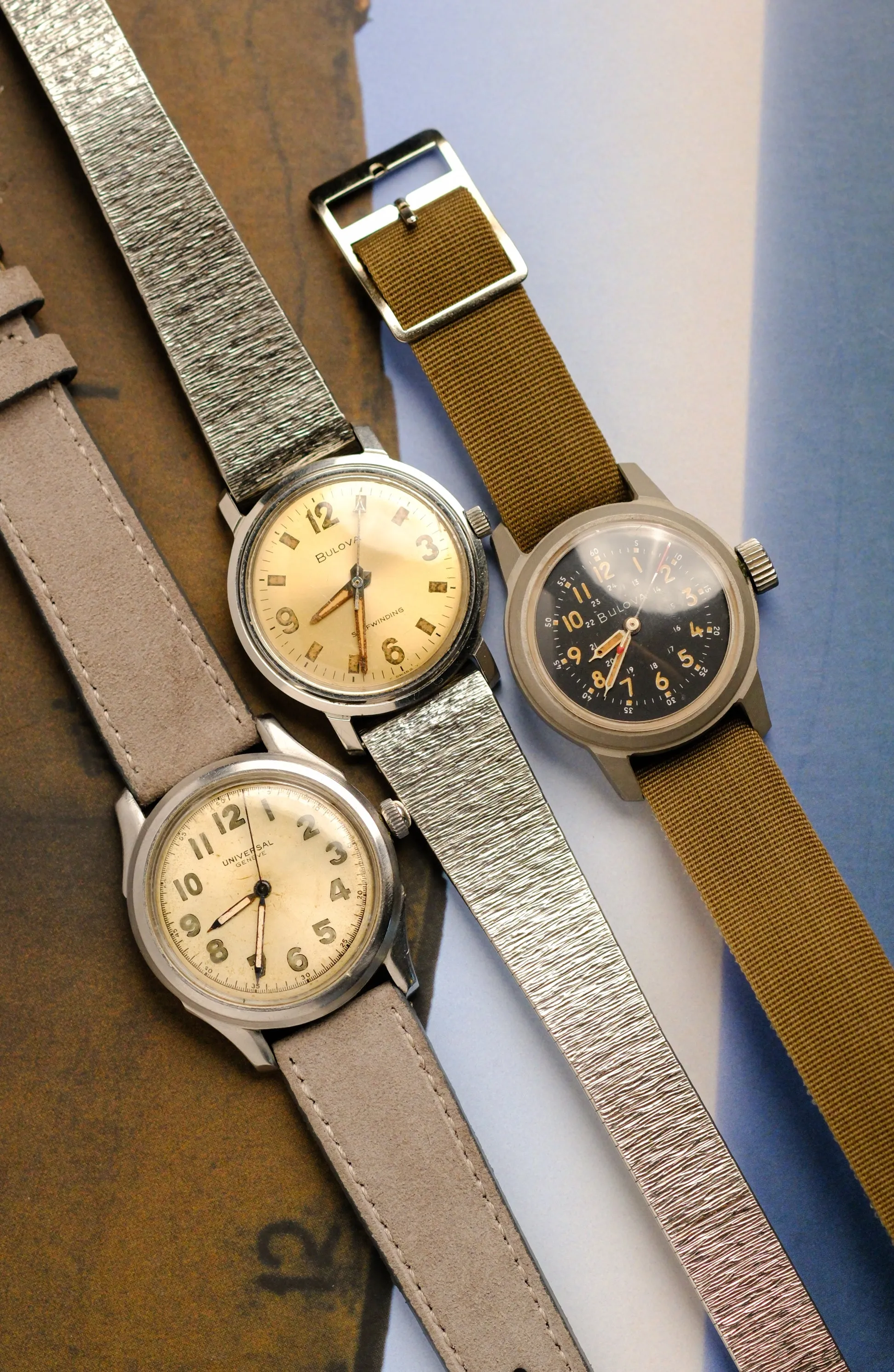 Vintage Bulova Jet Clipper Watch 'Explorer Dial' 1965