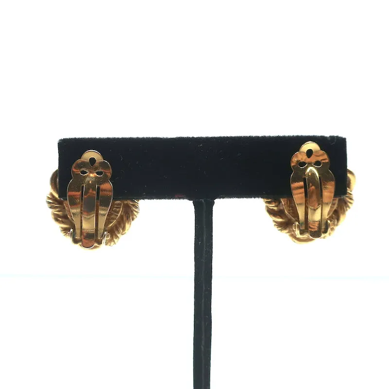 Vintage Chanel Pearl and Twisted Gold Clip-On Earrings