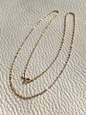Vintage Italian cable link gold chain necklace - 23 inches of 18k gold