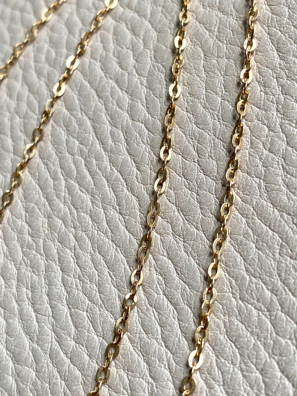 Vintage Italian cable link gold chain necklace - 23 inches of 18k gold