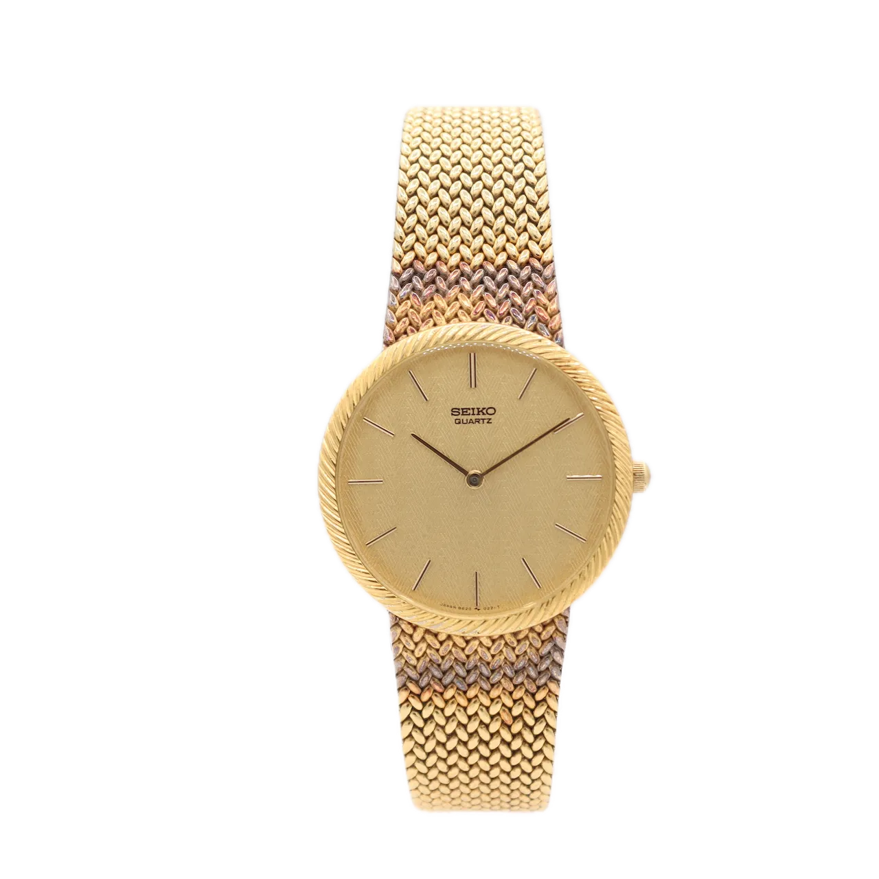 Vintage Seiko 8620-0039 Coin Edge Men's Quartz Wristwatch Japan Gold Tone