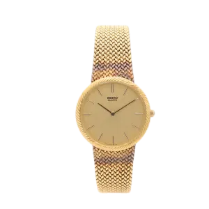 Vintage Seiko 8620-0039 Coin Edge Men's Quartz Wristwatch Japan Gold Tone