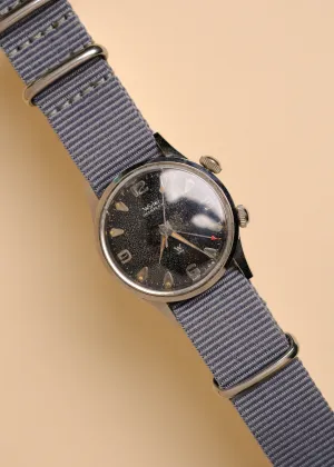Vintage Wyler Alarm 'Shark Skin Dial' w/ Orange Patina - 1950's