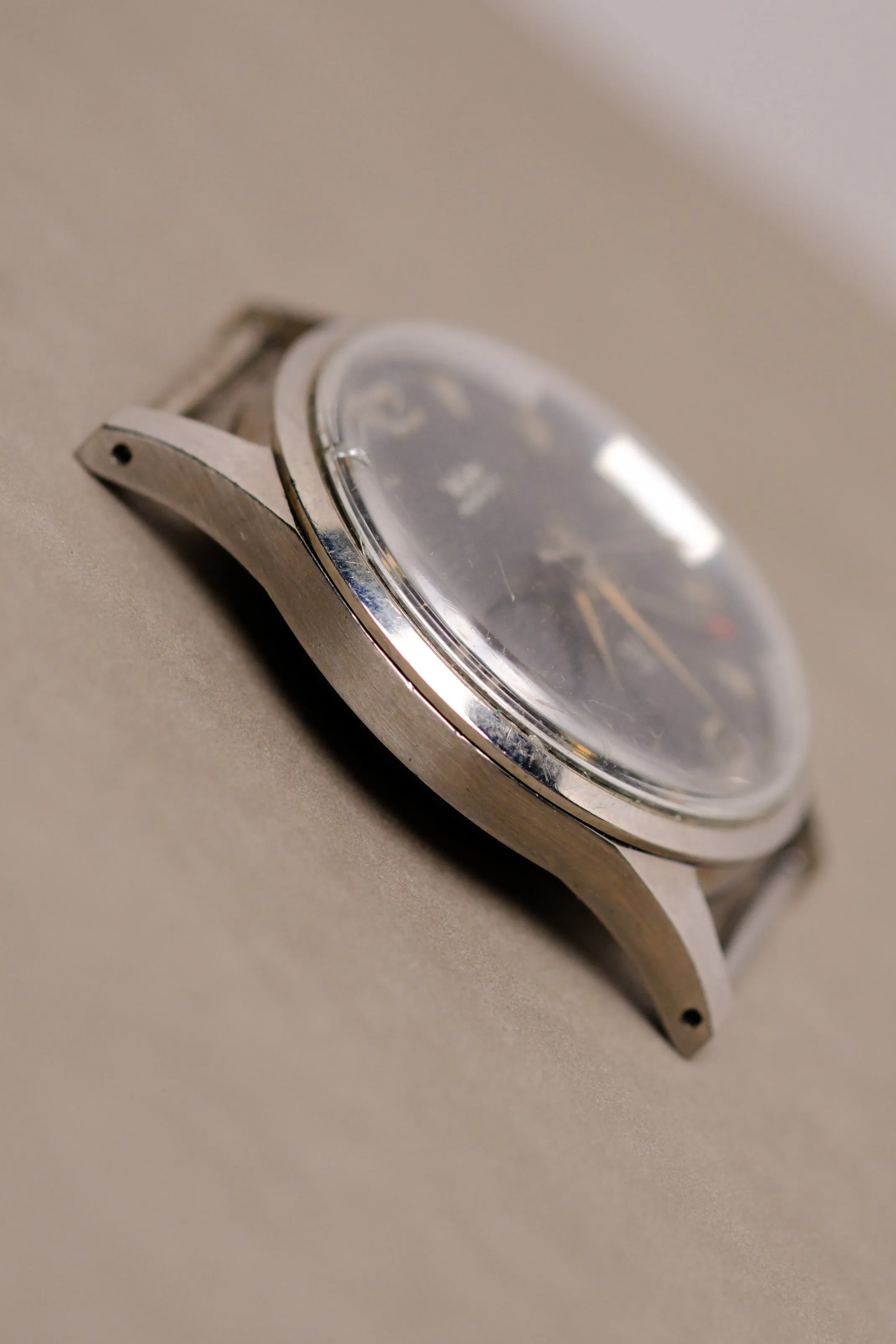 Vintage Wyler Alarm 'Shark Skin Dial' w/ Orange Patina - 1950's