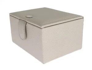 White Leather Unisex Two Watch Case Cover Box Storage