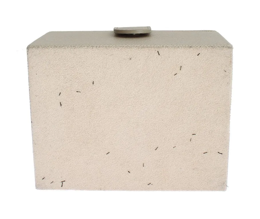 White Leather Unisex Two Watch Case Cover Box Storage