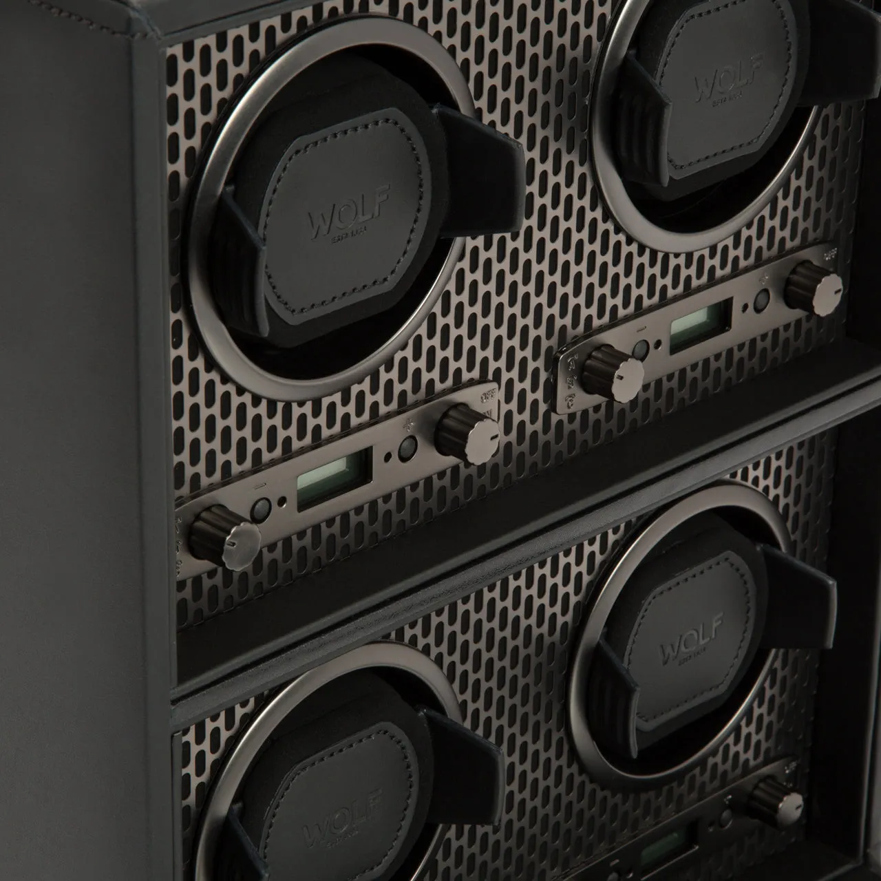 WOLF Axis 4 Piece Watch Winder - Powder Coat