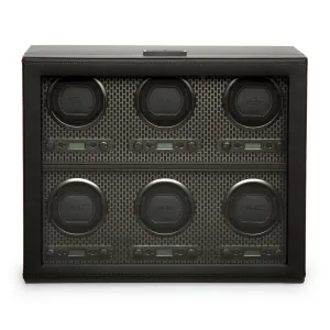 WOLF Axis 6 Piece Watch Winder - Powder Coat