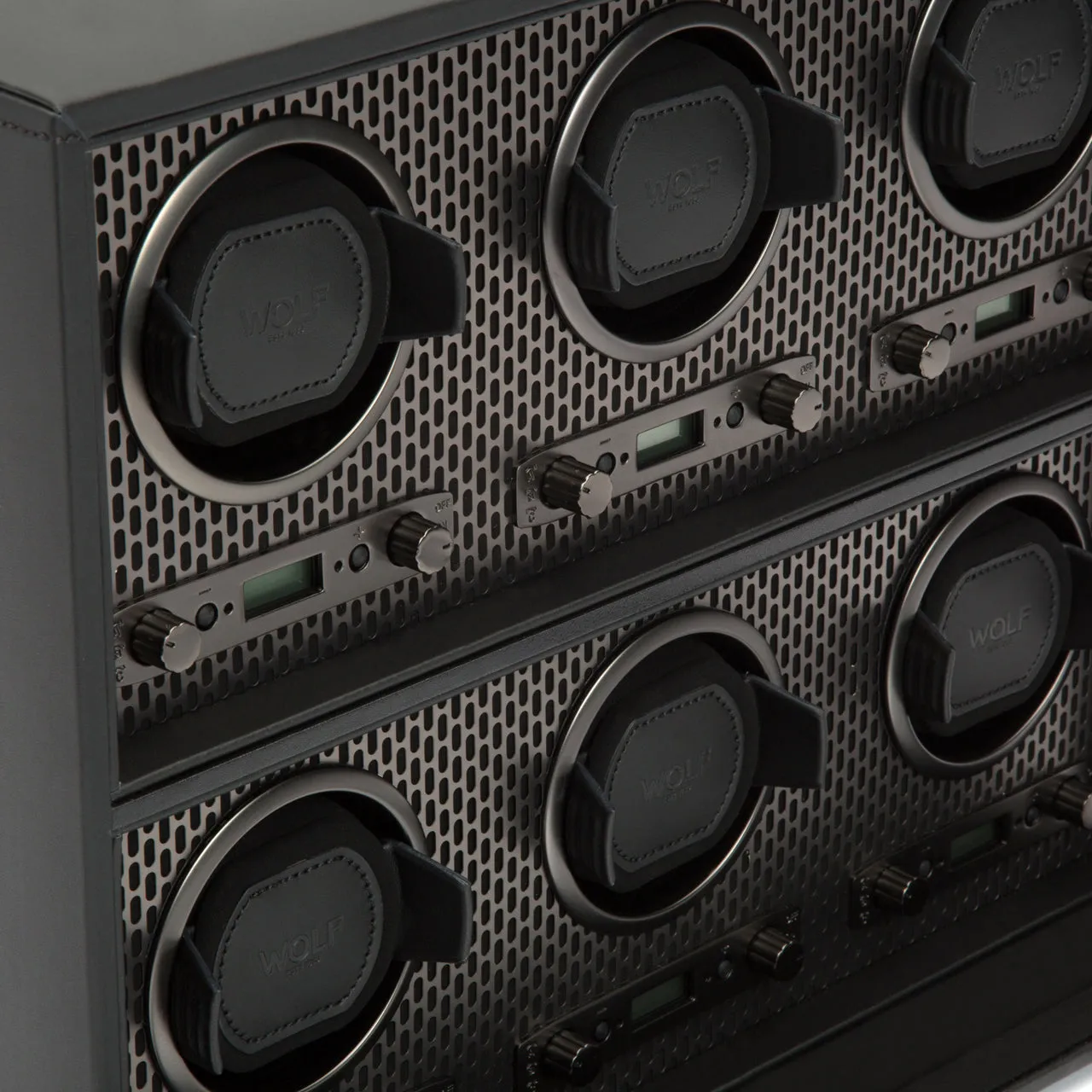WOLF Axis 6 Piece Watch Winder - Powder Coat
