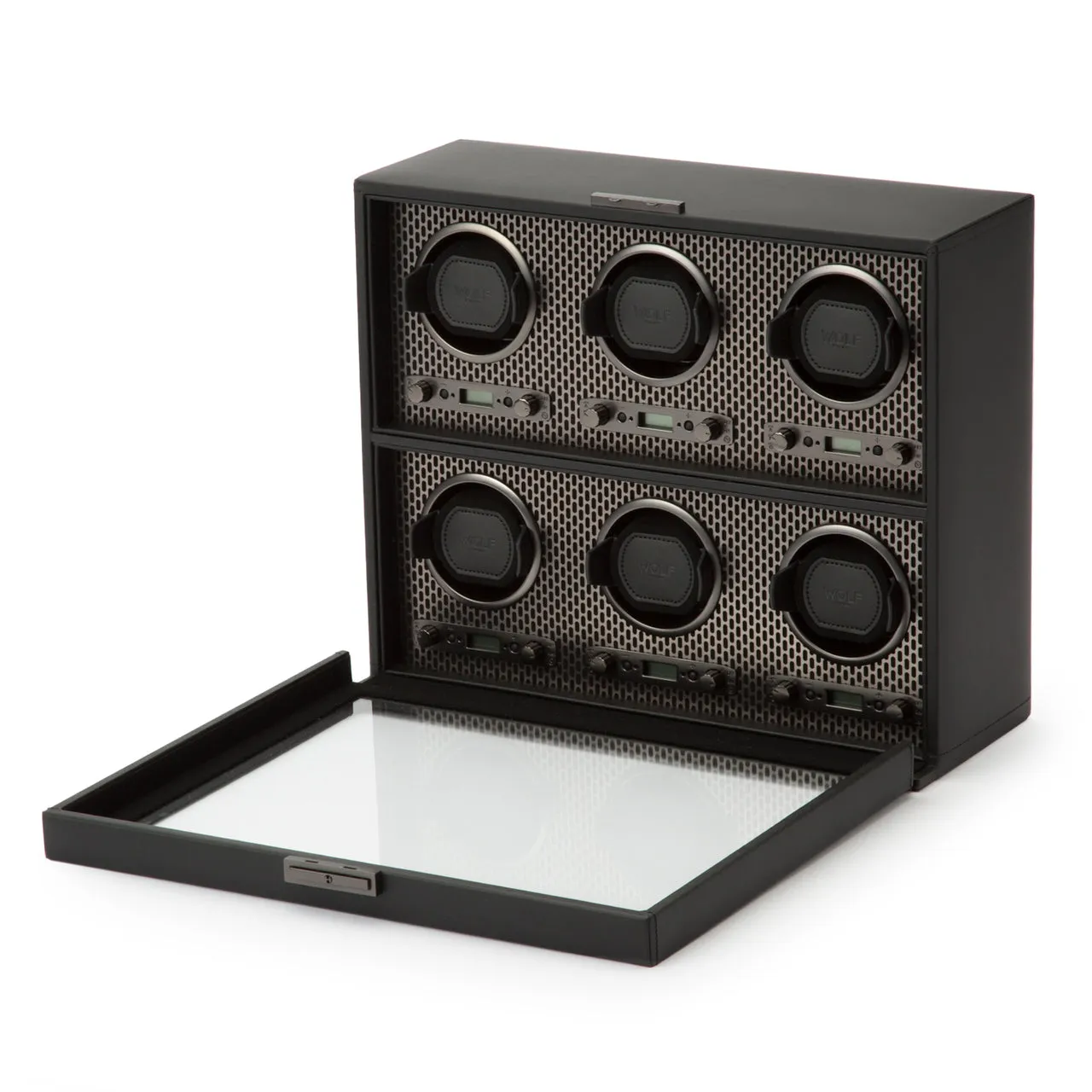 WOLF Axis 6 Piece Watch Winder - Powder Coat