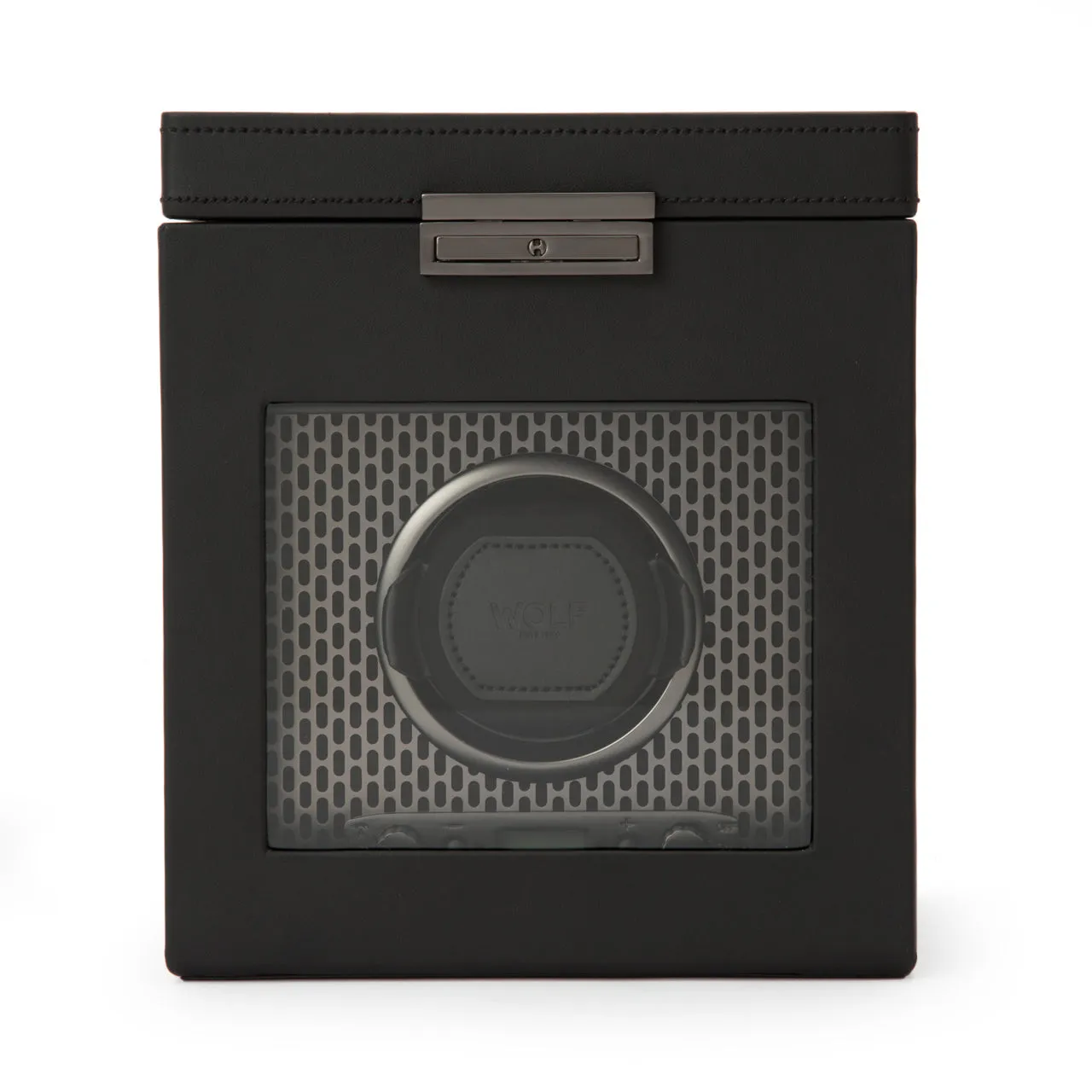 WOLF Axis Single Watch Winder with Storage - Powder Coat