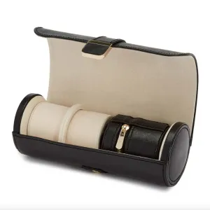 Wolf Palermo Double Watch Roll with Jewelry Pouch