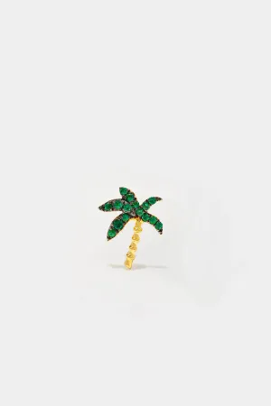 YVONNE LÉON | SINGLE TSAVORITE PALM TREE EARRING