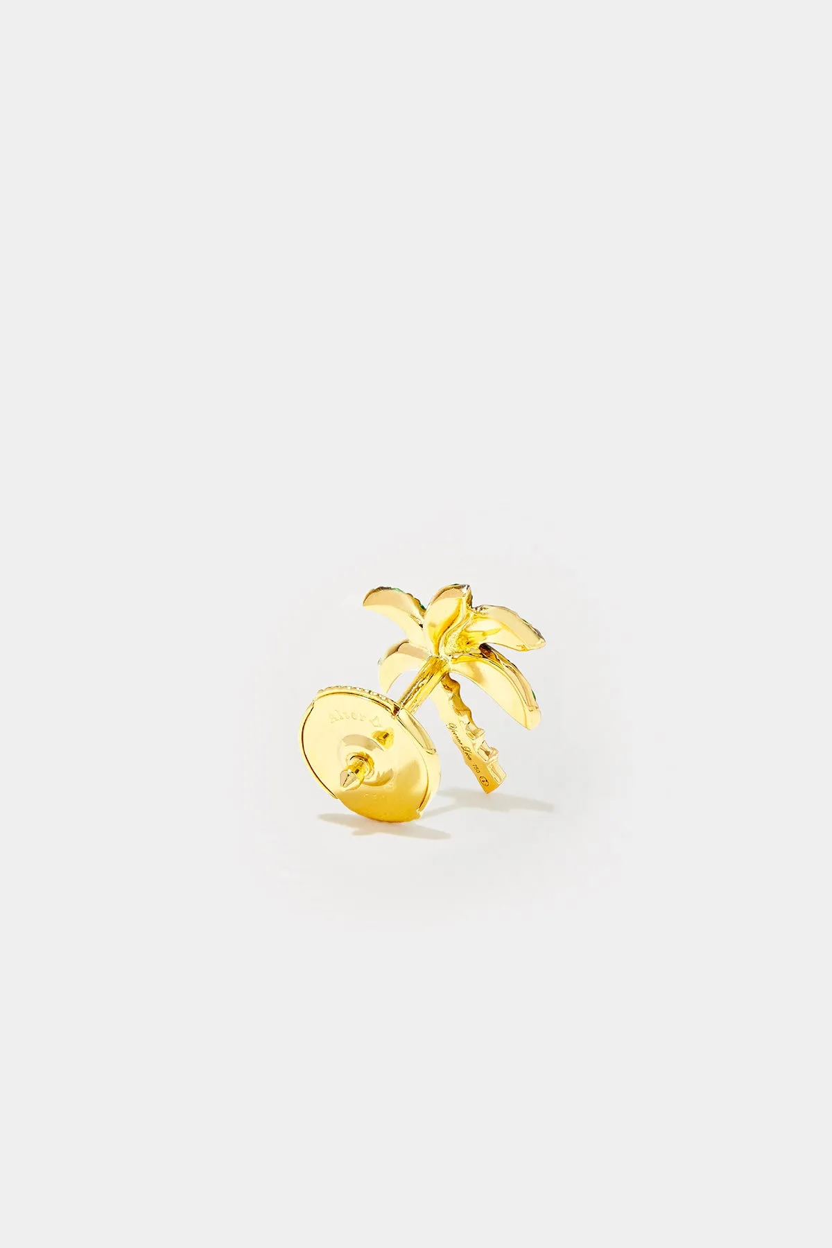 YVONNE LÉON | SINGLE TSAVORITE PALM TREE EARRING
