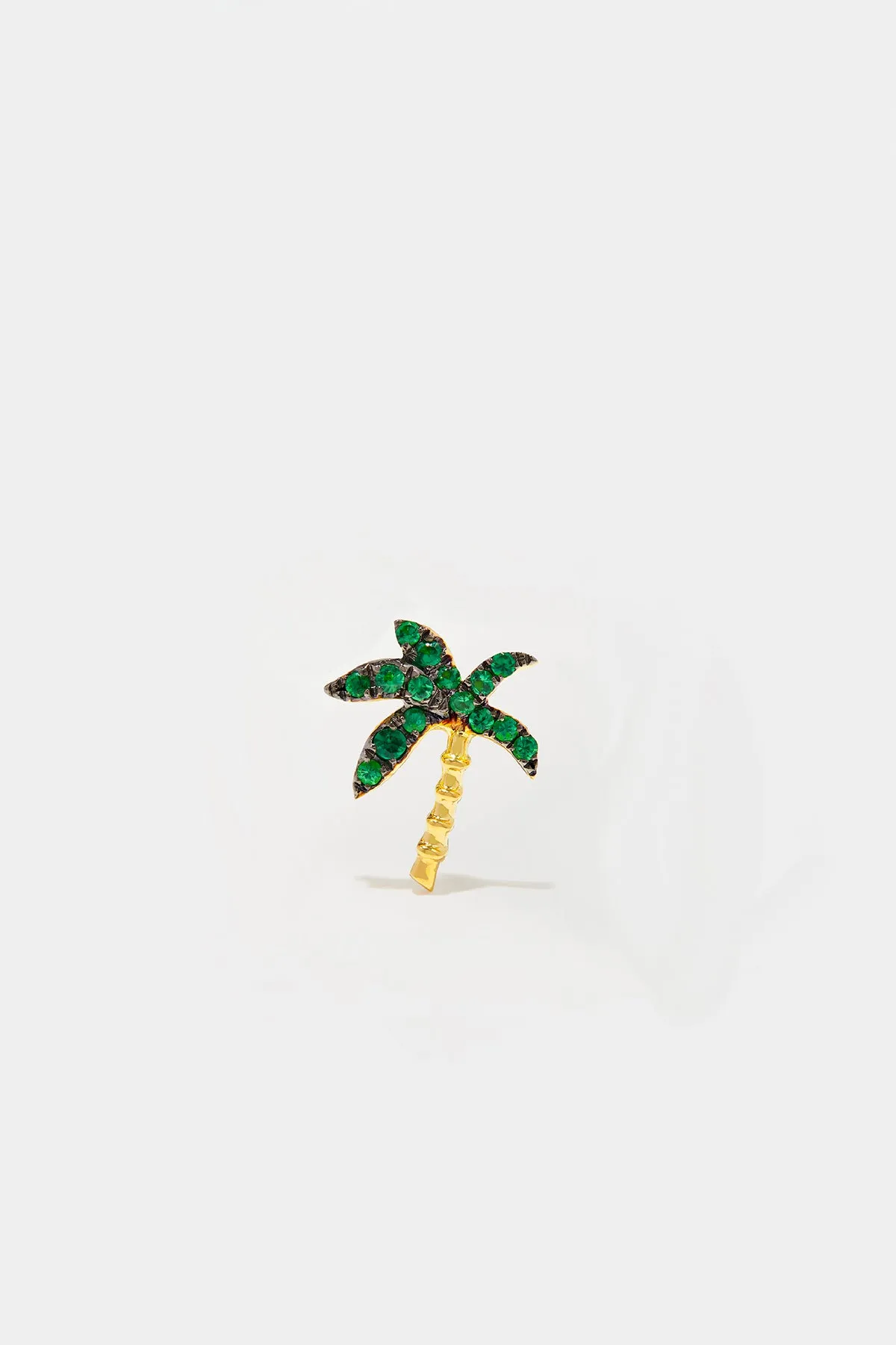 YVONNE LÉON | SINGLE TSAVORITE PALM TREE EARRING
