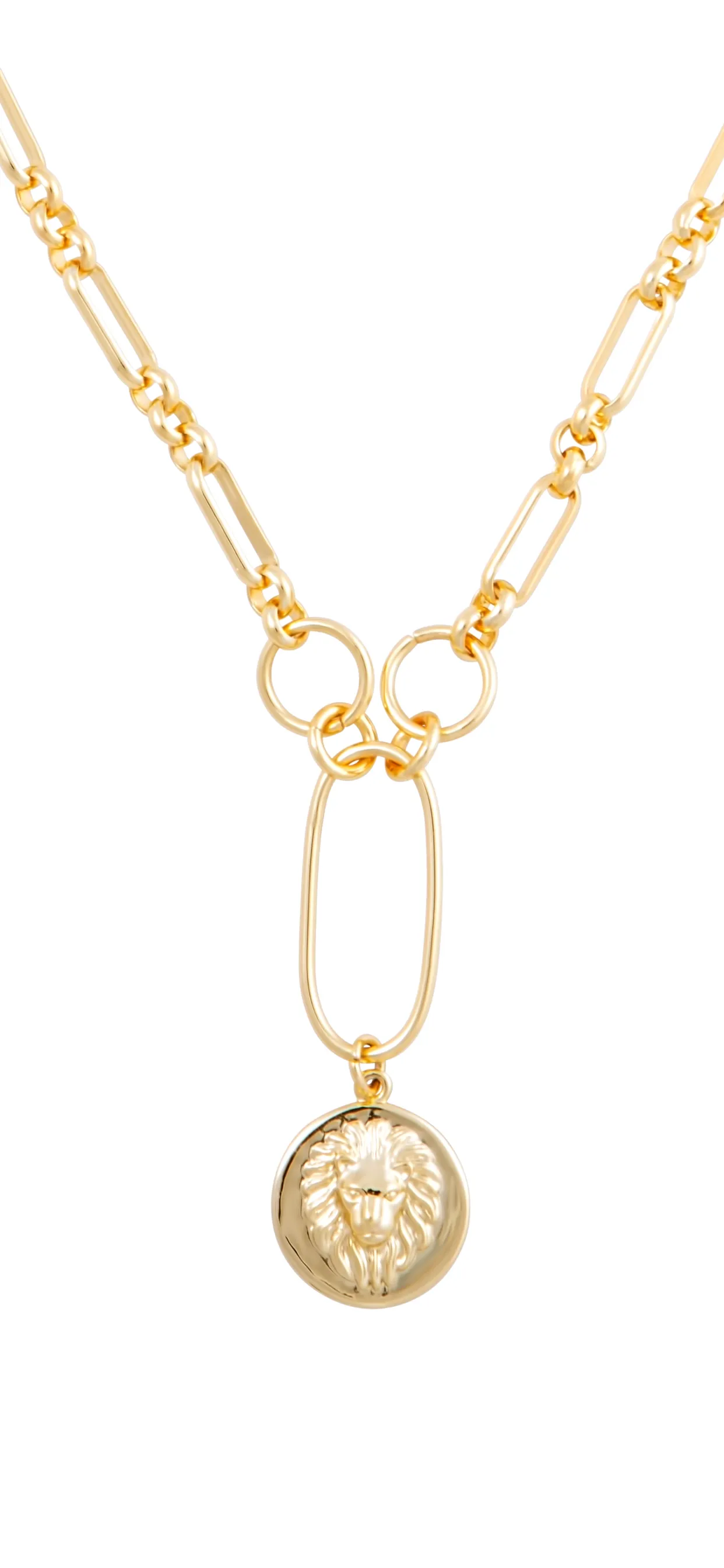 Zoe Lion Medallion Lariat